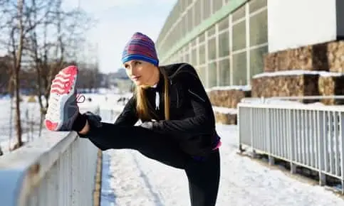 woman stretching