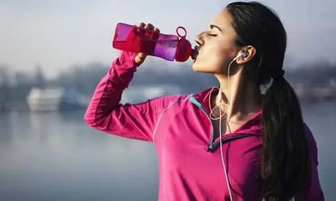 woman drinking water