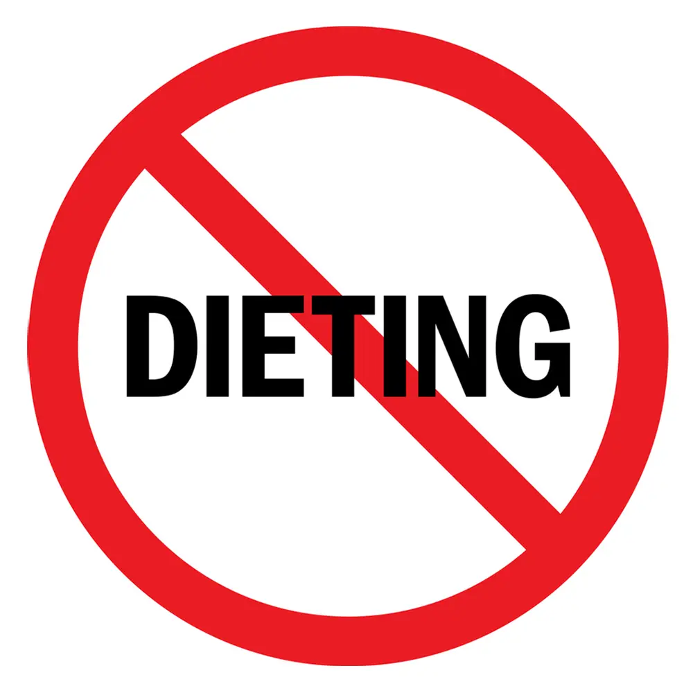 No diet sign. Red circle background. Fitness signs and symbols.